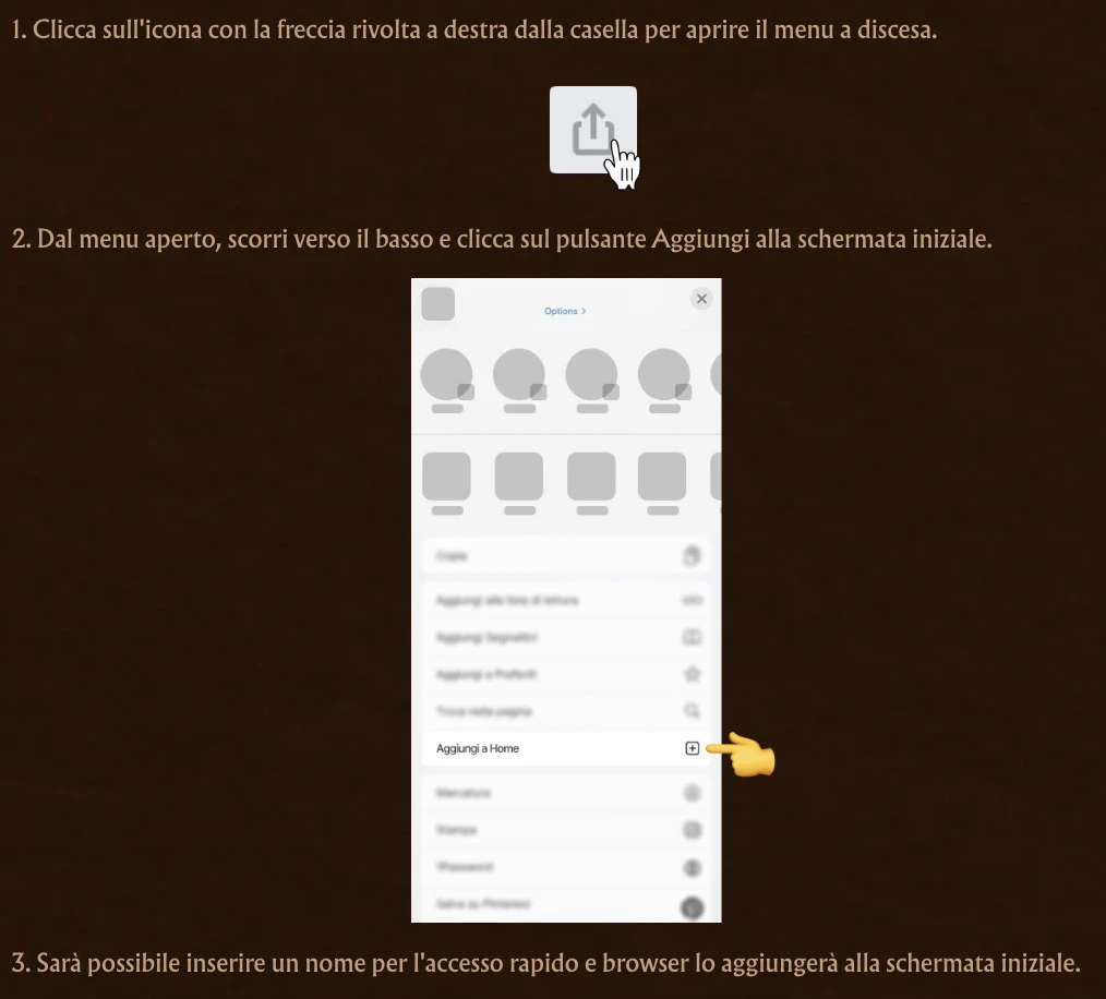 Istruzioni per installare l'app AmunRa Casinò su iOS